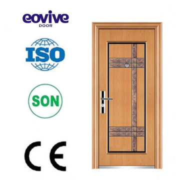 CE certificated new design swing single leaf steel door, metal door, iron doors